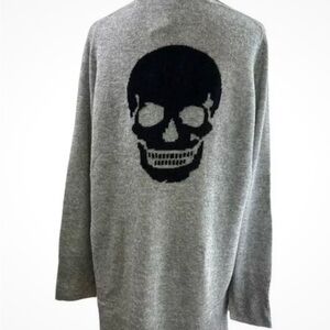 Gray Skull Cardigan